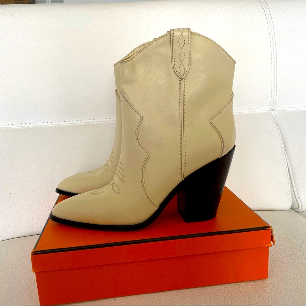 Paige Women's Cream Ankle Boots